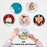 Natural Wood Slices 32 Pcs 2.75-3.14 Inches Unfinished Craft Wood kit Predrilled with Hole Wooden Circles Tree Slices for Arts and DIY Crafts MSDADA