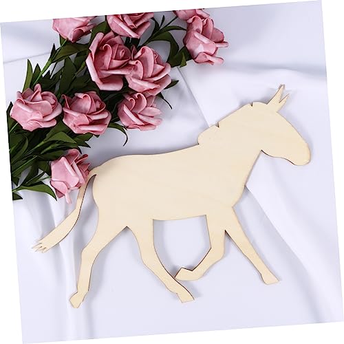 TEHAUX Unfinished Wood Ornaments Unfinished Wood Cutouts Wood Chips for Crafts Pendant Wooden Graffiti TEHAUX