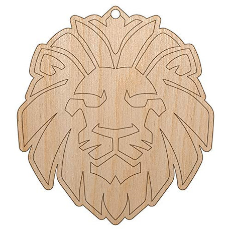 Regal Lion Head Unfinished Craft Wood Holiday Christmas Tree DIY Pre-Drilled Ornament Sniggle Sloth