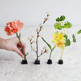 Wazakura 4PCS Black Mini Ikebana Kenzan, Made in Japan, Floral Arranging Pin Frog, Round and Square Flower Holder (Black Mini Kenzan) Wazakura