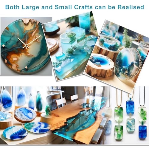 Epoxy Resin - 2 Gallon Clear Crystal Coating Resin Kit, 2 Part Casting Resinfor Art, Craft, DIY Jewelry Making, River Tables, Molds, Wood, No SigWong
