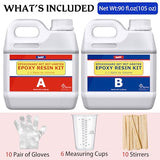 Epoxy Resin - 105oz Crystal Clear Epoxy Resin Kit for Casting and Coating, Table Tops - Bubble Free Fast Curing 2 Part Art Resin for Jewelry Making, Vividye
