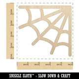 Corner Spider Web Unfinished Wood Shape Piece Cutout for DIY Craft Projects - 1/8 Inch Thick - 4.70 Inch Size Sniggle Sloth