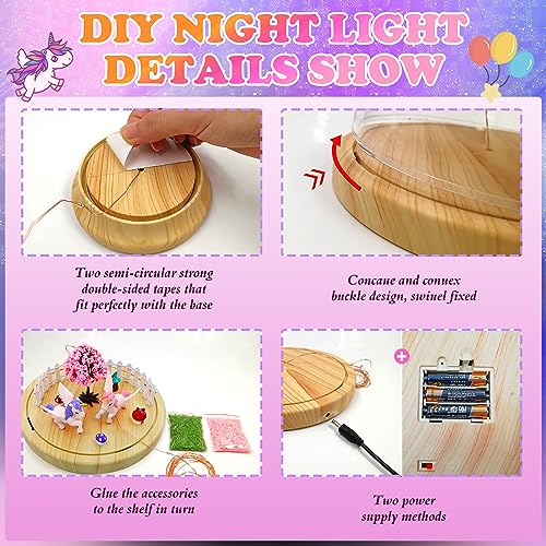 Make Your Own Night Light, Unicorn DIY Kits for Girls Creative Magic Night  Light USB Upgrade Edition Unicorn Toys, Arts and Crafts Lamp Project for