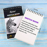 Dyvicl Sketch Pad 5.5"x8.5" Sketch Book, 100 Sheets (68 lb/100gsm), Spiral Sketchbook Acid Free Drawing Paper for Kids Adults Beginners Artists Dyvicl