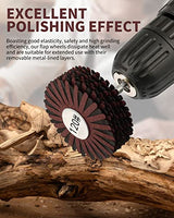 Rocaris 2 Pack Abrasive Flap Wheel - 120# Nylon Sanding Wheel Brush Abrasive Grinding Head with 1/4 Inch Shank for Woodworking Root Carving Furniture - WoodArtSupply