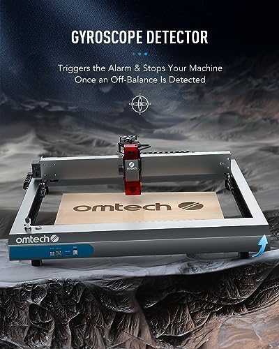 OMTech Light B10 Laser Engraver, 10W Output Diode Laser Module with Air Assist, Desktop Wood Laser Cutter Metal Engraver Machine, Ultra Fast & OMTech