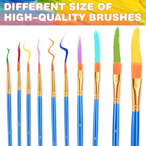 2 Pack Acrylic Paint Set 12 Colors,20 Paint Brushes,24 Paints for Adults,Kids,Beginner,Professional Artists,Non-Toxic Craft Paint kit for ESRICH