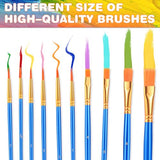 2 Pack Acrylic Paint Set 12 Colors,20 Paint Brushes,24 Paints for Adults,Kids,Beginner,Professional Artists,Non-Toxic Craft Paint kit for ESRICH