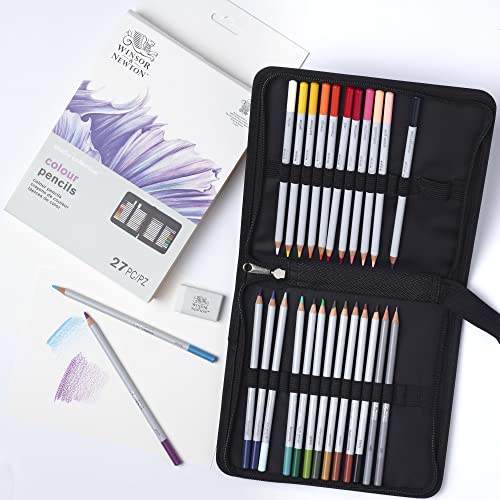 Winsor & Newton Studio Collection, 27 Piece Colour Pencil Wallet, Multi - WoodArtSupply