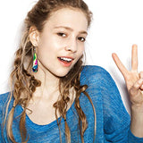 Unfinished Wooden Earrings Wooden Dangle Pendants Blank Wood Earrings 48 Pieces Natural Wood Charms with 48 Pieces Earring Hooks and 48 Pieces Jump Hicarer