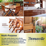 THOMASVILLE LEMON OIL POLISH - Natural Lemon Scented Wood Cleaner & Furniture Polish, Cleans, Renews, Restores & Rejuvenates Wood Surfaces, Protects Thomasville
