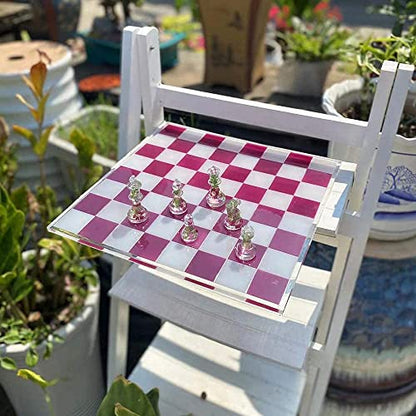 RESINWORLD 12 inches XL Large Checkers Chess Board Mold + Set of 4", 3", 2", 1.5", 1", 0.5" Clear Silicone Cube Molds, Large Deep Square Epoxy Resin