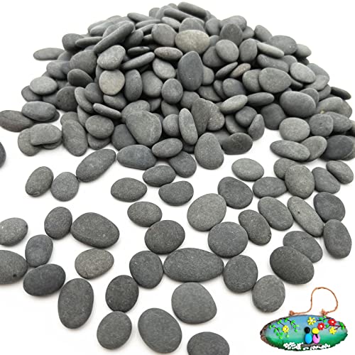 300PCS Tiny Painting Rocks, Meilala DIY Pebble Flat & Smooth Rocks for Arts, Crafts, Decoration, Fish Tank,Garden,Hand Picked Stones for Meilala