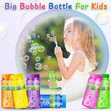 V-Opitos 36 Pack Bubble Bottles with Wands in 6 Colors, 4oz Bubbles Solution, Bubble Party Favors for Kids, Birthday, School Classroom Prizes for V-Opitos