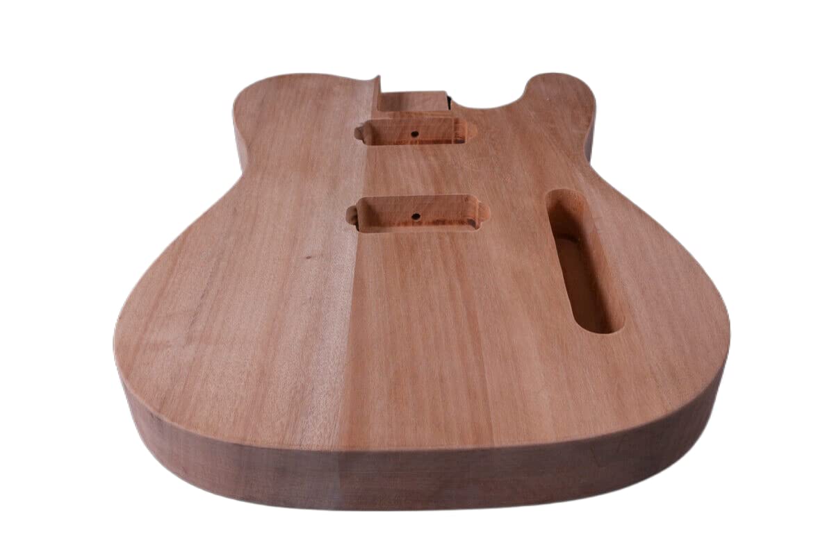 Unfinished Electric Guitar Body Mahogany wood HH pickups For Tele Style DIY replacement - WoodArtSupply