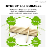 HOPELF 50PCS Dowel Rods Wood Sticks Wooden Dowel Rods - 1/4 x 6 Inch Bamboo Sticks - for Crafts，Hardwood Dowel Rod Assortment，Wooden Rod Sticks HOPELF