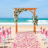 VINGLI 85in Wooden Arbor, Wedding Arch for Ceremony, Wood Trellis for Plant Climbing, Christmas Decor Pergola for Garden Backyard, Lawn (Teak) VINGLI