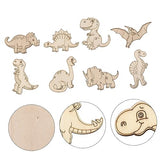 COHEALI 6 Sets DIY Dinosaur Wood Piece Dinosaurs Cutouts Kids Dinosaur Toys Unfinished Wood Cutouts Dinosaur Wood Craft Kids Educational Toys Kids COHEALI