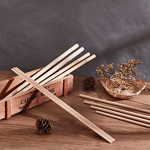 OLYCRAFT 36Pcs Dowel Rods Wood Sticks 3mm 4mm 5mm 6mm 8mm 10mm Assorted Sizes Beech Wood Sticks Unfinished Dowel Round Wood Dowels for DIY Projects