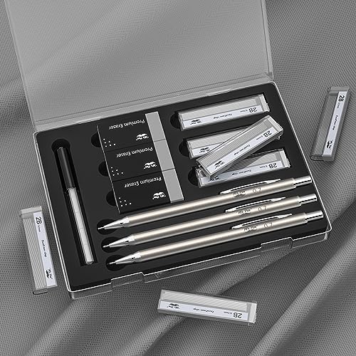 Mr. Pen- Metal Mechanical Pencil Set, 0.7mm, 3 Pack, 0.7 mechanical pencils, mechanical pencil .7, Sketching Pencils, Drafting Pencil, Mechanical