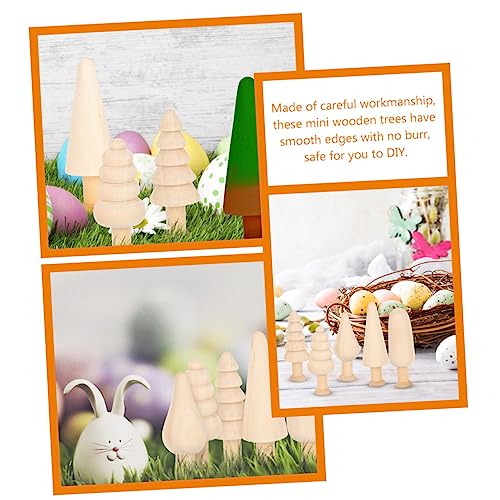 Operitacx 5pcs Toys for Kids Kid Toy Kids Toys Toy's for Kids Toy for Kids Wooden Mini Tree DIY Trees DIY Supplies Unfinished Wood Christmas Trees Operitacx