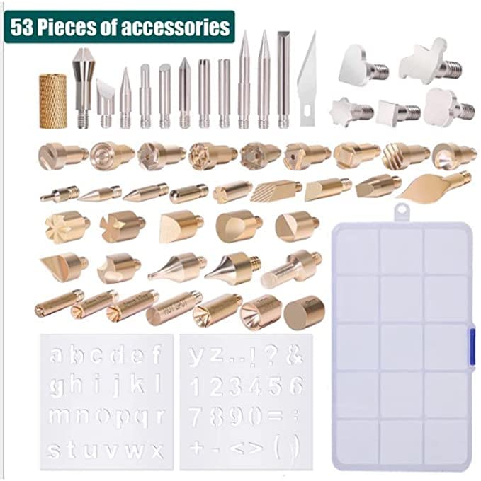 145W 2-in-1 939D-II Pyrography Pen Wood Burning Pen Tool Kit with 51 Solid Points(200°C ~480°C) and 20 Wire Nibs (250~750°C),Craft Pyrography Machine - WoodArtSupply