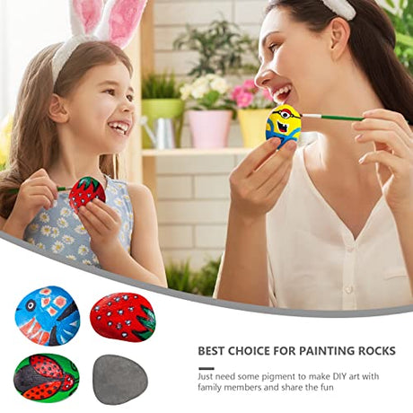 Nuanchu 48 Pcs River Rocks for Painting 1.2-3.15 Inch Smooth Painting Rocks Natural Flat Rocks Assorted Size for Painting and Crafting, Family Time, Nuanchu