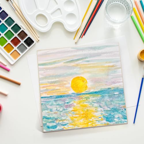 Yarlung 10 Pack Unfinished Wood Panels, 8 x 8 Inches Birch Wooden Cradled Painting Panel Canvas Boards for Watercolor, Arts and DIY Crafts, Easel yarlung