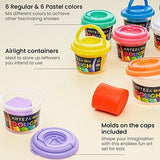 Arteza Kids Play Dough, 6 Pastel and 6 Regular Colors, 2.8-oz Tubs, Soft, Air-Tight Containers, Art Supplies for Kids Crafts and Playtime Activities Arteza Kids