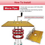Router Table Lift Base, Router Lift Base Aluminum Alloy Stainless Steel 4 Jaw Clamping Router Table Lifting System Base Yosoo Health Gear