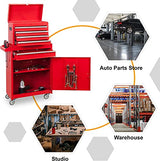 ROAD DAWG Torin Rolling Garage Workshop Organizer: Detachable 4 Drawer Tool Chest with Large Storage Cabinet and Adjustable Shelf, 20.3" l x 11" w x ROAD DAWG