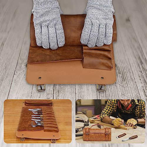 Tekchic Wood Carving Kit Deluxe-Whittling Knife, Wood Carving Knife Set, Wood Whittling Kit for Beginners, Carving Knife Woodworking Wood Carving - WoodArtSupply