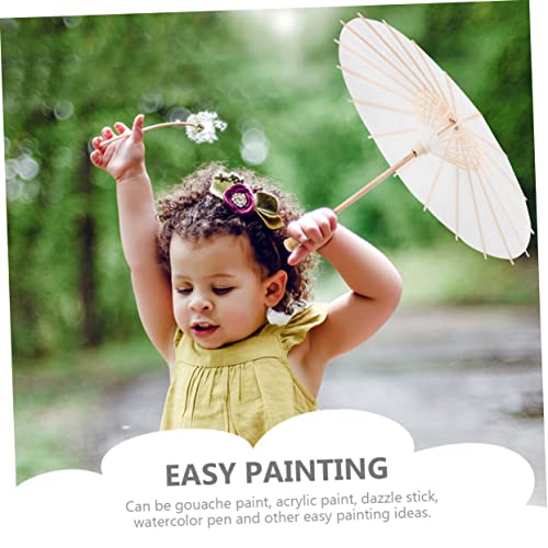 TEHAUX 2pcs Unfinished Umbrella Rainproof Chinese Dance Umbrella Macrame Decor Diy Drawing Umbrella Flower Chinese Art Umbrella Dancing Umbrella TEHAUX