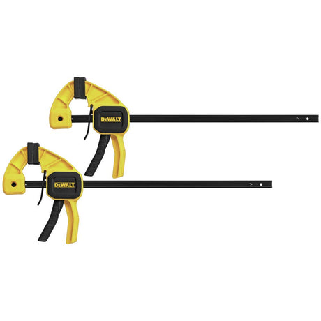 DEWALT Bar Clamp with Trigger, Medium, 12-Inch, 2-Pack (DWHT83158) , Yellow DEWALT