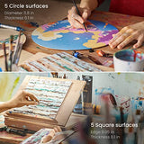 Arteza MDF Wood Slices, 10 Pieces, 5 x 11.8-Inch Circles and 5 x 9.05-Inch Squares, Smooth Unfinished Wooden Pieces, Craft Supplies for DIY Projects, ARTEZA