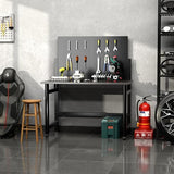 NICOMOW Heavy-Duty Wall-Mounted Workbench,Work Bench Table for Foldable,Work Benches for Garage,Utility Room,Warehouse;Folding Workbench of MDF NICOMOW