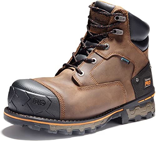 Timberland PRO Men's Boondock 6 Inch Composite Safety Toe Waterproof 6 CT WP, Brown, 10 - WoodArtSupply