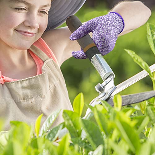 Evridwear Cut Resistant Gloves for Kids 7-9 Years, Level 5 Protection Cutting Gloves Food Grade for Cooking, Whittling, Wood Carving, Gardening and Evridwear