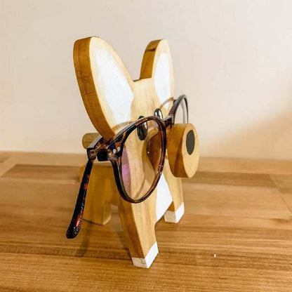 Wooden Spectacle Eye Glasses Holder, Cute Creative Animal Glasses Holder, Cute Handmade Wood Carved Animal Eyeglass Holder Display Stand, Christmas