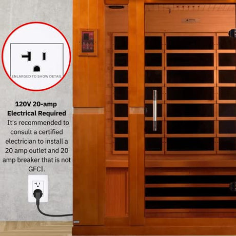 Dynamic Bergamo 4-Person Low EMF Far Infrared Sauna Maxxus Sauna