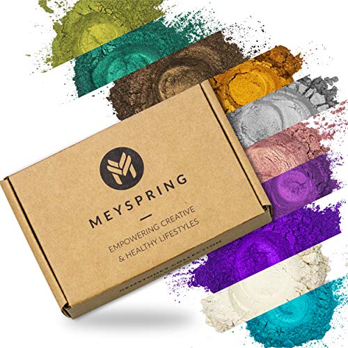 MEYSPRING Gemstones Collection Mica Powder for Epoxy Resin - 100g - Epoxy Pigment Colors for Resin Art, Geode Art - Resin Pigment Powder and Cosmetic - WoodArtSupply