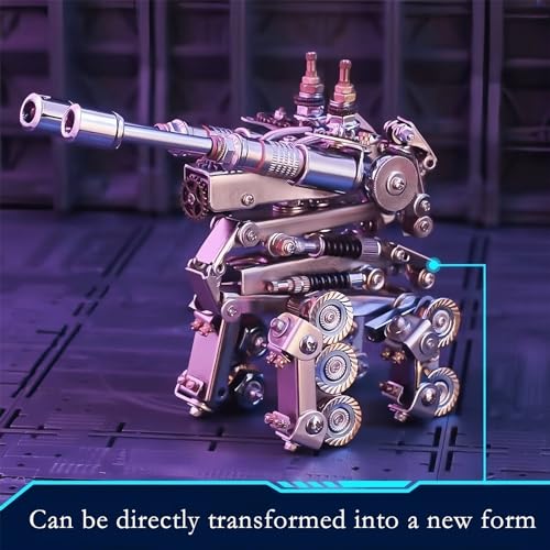 ZUNPINSPACE 3D Metal Model Kit Mechanical Tank 3D Metal Puzzle DIY Metal Assembly Kit 3D Metal Art Puzzle Metal Model Kit - High end Men's Gift ZUNPINSPACE