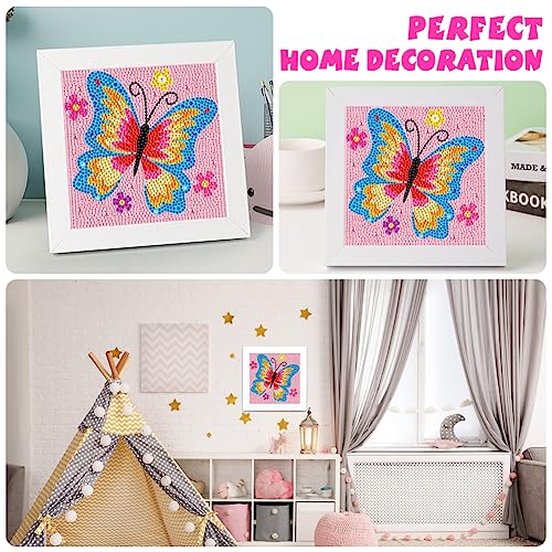 QEUOYSS Diamond Painting Kit for Kids with Wooden Frame Art and Crafts for Kids Ages 6-8 -10-12 Easy to DIY Diamond Art for Kids and Adult Beginners QEUOYSS