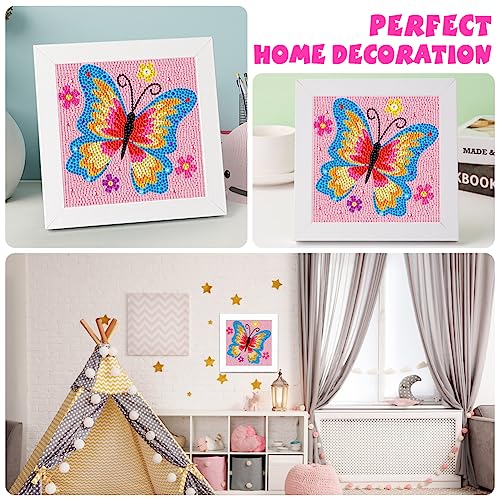 QEUOYSS Diamond Painting Kit for Kids with Wooden Frame Art and Crafts for Kids Ages 6-8 -10-12 Easy to DIY Diamond Art for Kids and Adult Beginners