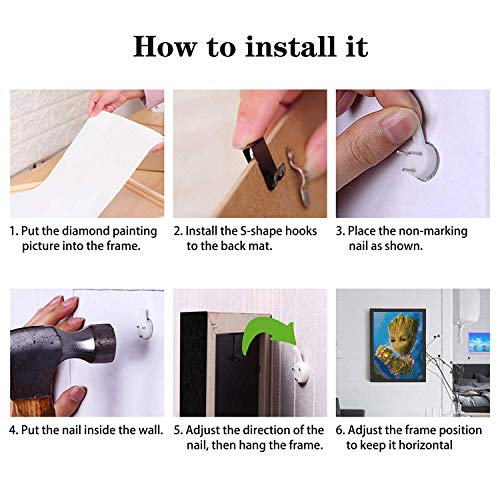 Betionol 12x16 Picture Frame 2 Pack, Display 12x16in/30x40cm Diamond Painting Kits/Photos/Prints, Black Natural Solid Wood Picture Frame with Acrylic Betionol