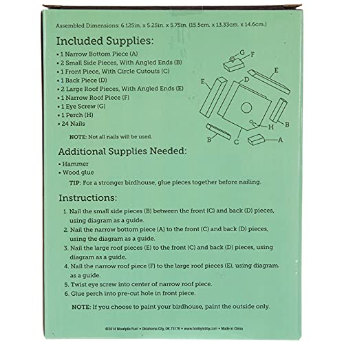 Woodpile Fun! Hobby Lobby DIY Paintable Customizable Wood Birdhouse Activity Craft Kit for Kids and Adults Woodpile Fun!