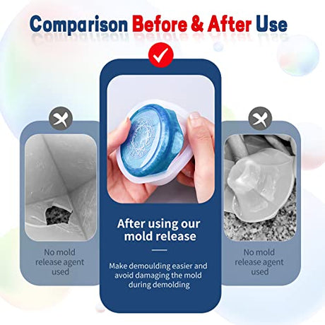 Resin Molds Release for Epoxy Resin Mold, Mold Lubricant & Protective Solution for Resin Molds Silicone, Suitable for Resin Molds, Silicone Molds, WJCJTJL