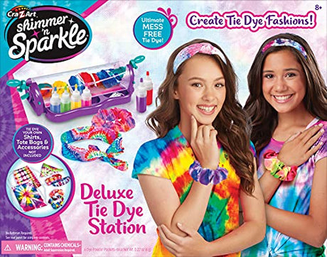 Shimmer 'n Sparkle Deluxe Tie Dye Studio with Hair Scrunchy and Bandana by CRA-Z-Art Cra-Z-Art