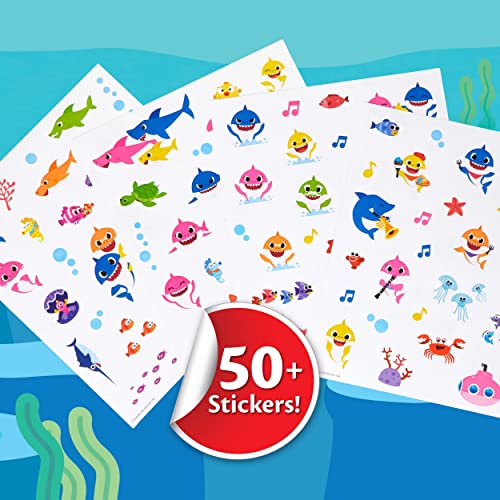 Crayola Baby Shark Coloring Pages and Stickers, Gift for Kids, Ages 3, 4, 5, 6 Color & Sticker - WoodArtSupply